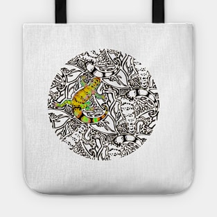 Lizard Tessellation Yellow Tote