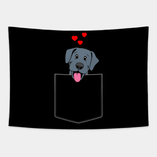 Black Lab Pocket Puppy Tapestry