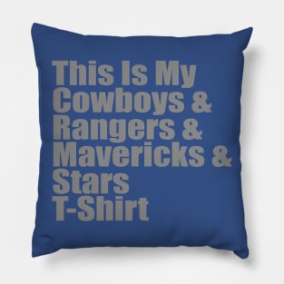 Dallas Sports Fans T-Shirt Pillow