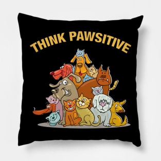 Think Pawsitive Group Pillow