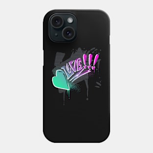 Graffiti Heart (Neon Blacklight) Phone Case