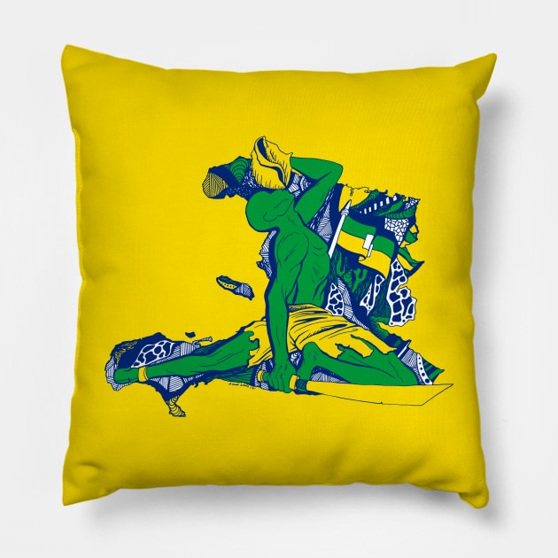 Brasil Neg Mawon of Haiti Pillow by kenallouis