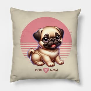 Pug Puppy | Proud Dog Mom Pillow