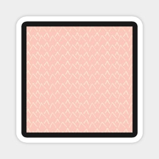 Pastel Pink Simple Mountain Pattern Magnet