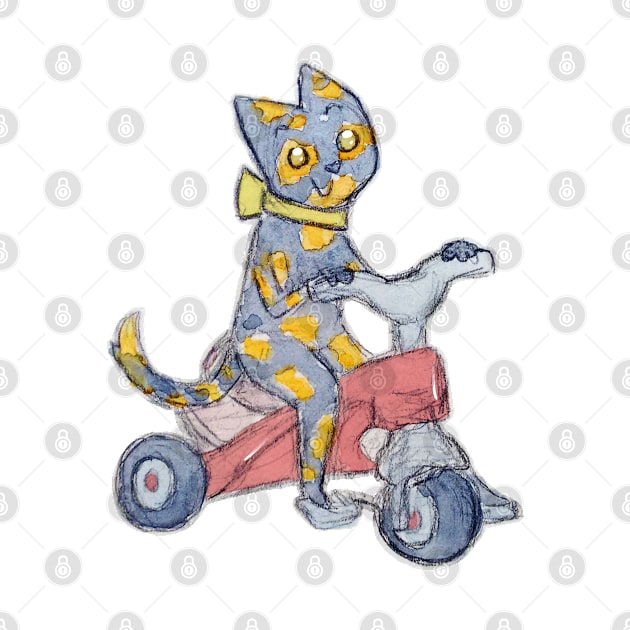 baby cat tricycle by bitingnclawing