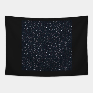 Elegant Rose Gold Dots Confetti Blue Design Tapestry