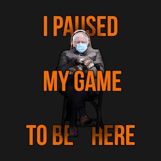 I Paused My Game to Be Here, Bernie Meme T-Shirt