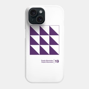 Purple Mountains / Minimal Graphic Design Tribute Phone Case