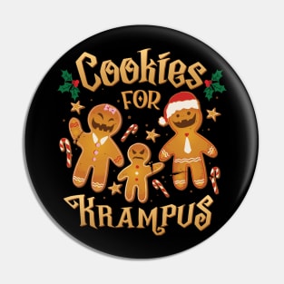 Creepy Gingerbread Cookies For Krampus - Merry Krampus Pin