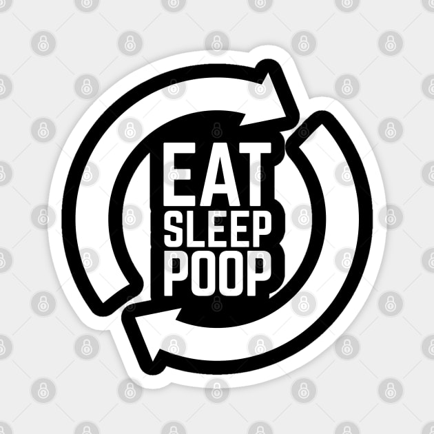 Eat Sleep Poop Repeat Onesie Magnet by HungryDinoDesign