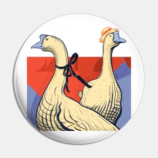 Stylish geese Pin