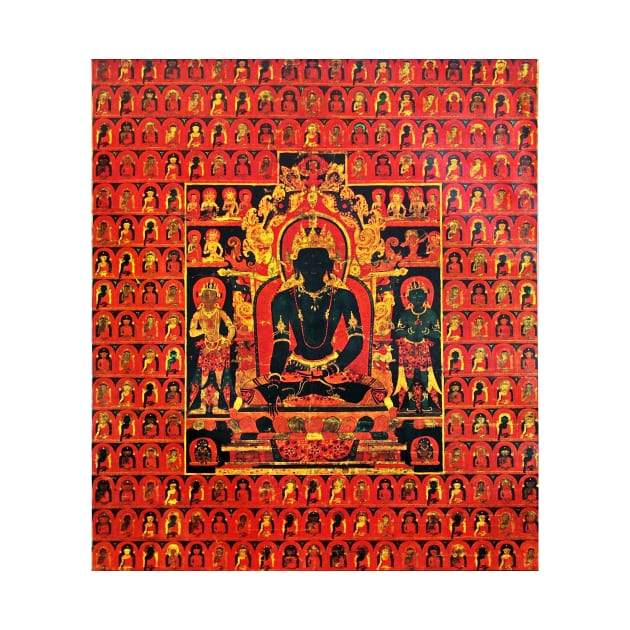 Akshobya Buddha Tibetan Buddhist Thangka Art by TammyWinandArt