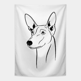 Pharaoh Hound (Black and White) Tapestry