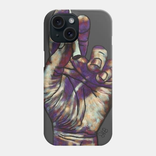 Cigarette Hand Phone Case by Joodls