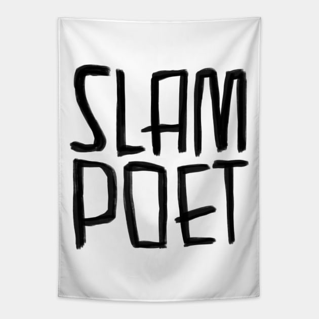 Poetry Slam, Slam Poet Tapestry by badlydrawnbabe