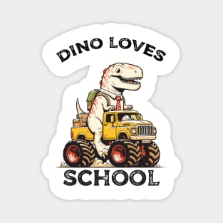 Dino ridding monster truck Magnet