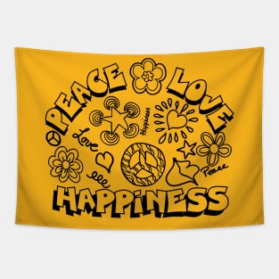 peace love happiness Tapestry