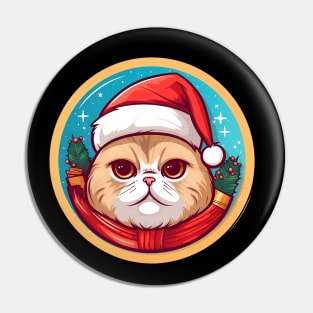 Scottish Fold Cat Xmas, Love Cats Pin