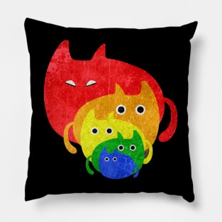 Rainbow cats Pillow