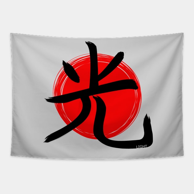 Light Kanji r2 Tapestry by Fyllewy