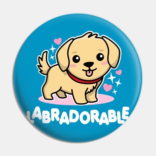 Labradorable Cute Kawaii Labrador Dog Pin