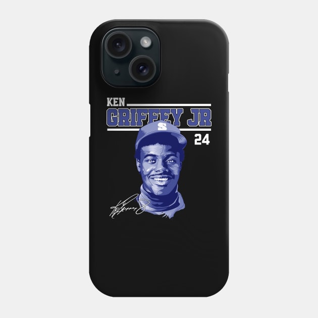 Ken Griffey Jr The Kid Basketball Legend Signature Vintage Retro 80s 90s Bootleg Rap Style Phone Case by CarDE