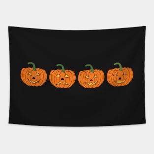 Halloween Scary Evil Pumpkin Tapestry