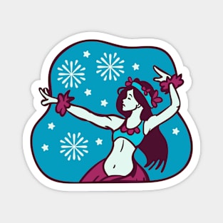 Hawaiian Hula Christmas Magnet