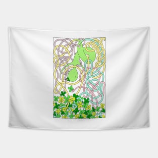 Mr Squiggly Four-Leaf Clover Tapestry