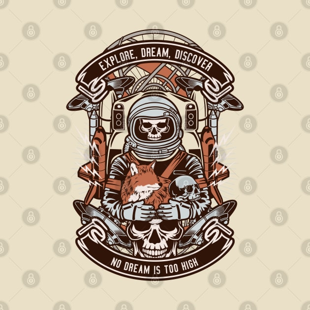 Astronaut Skull by alphacreatives