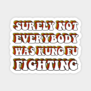 Surely Not Everybody Was Kung Fu Fighting Magnet