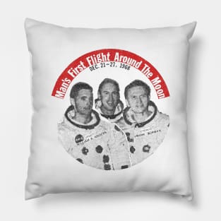 Man's First Flight Around The Moon Pillow