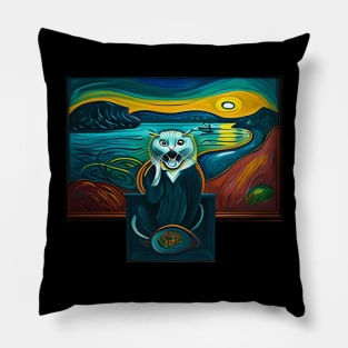 Cat's scream Pillow