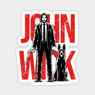 Mr. wick and the dog Magnet