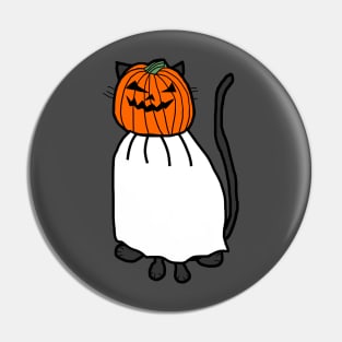 Cute Cat Wearing Halloween Horror Costume Pin