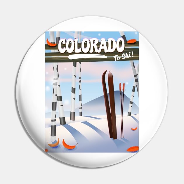 Colorado Ski poster Pin by nickemporium1