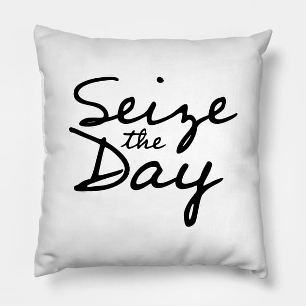 Seize the Day Pillow by OffBookDesigns