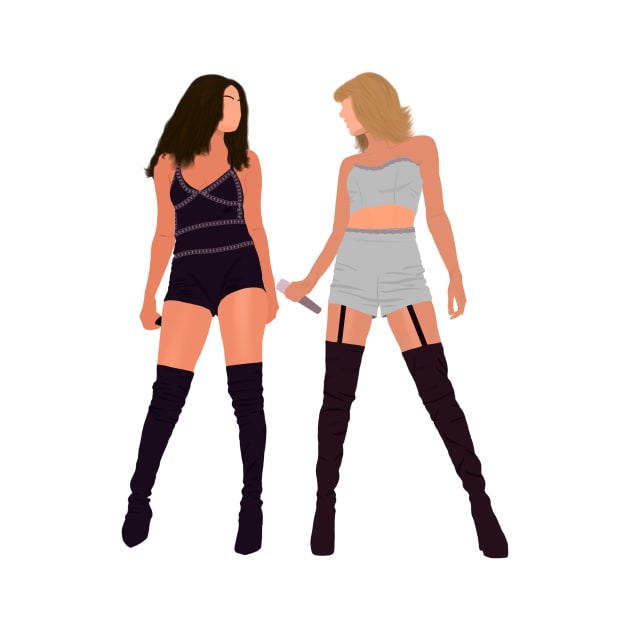 Sel and Tay on stage concert Outfit Fan Art by senaeksi