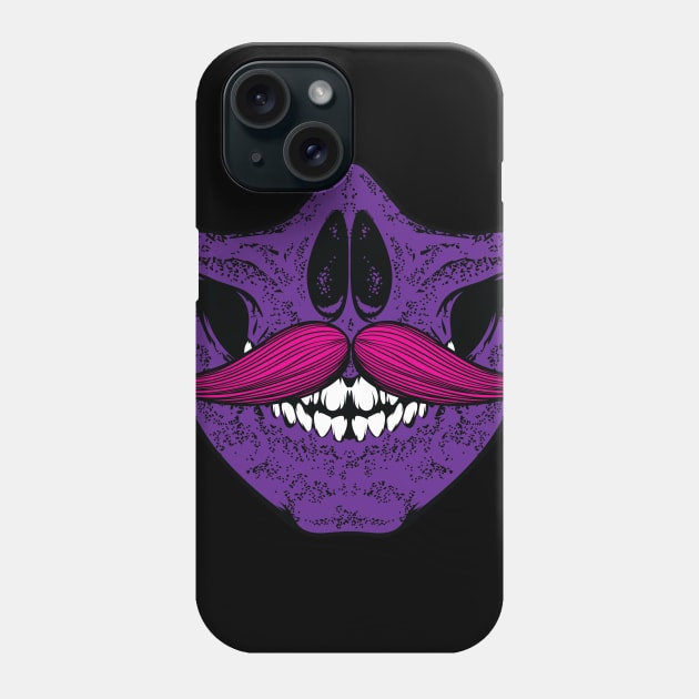 Mustache you a question - pink/purple Phone Case by TerrorTalkShop