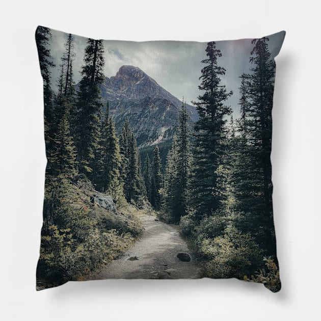 Jasper National Park Trail to Greatness V2 Pillow by Family journey with God