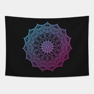 Mandala in blue and purple Tapestry
