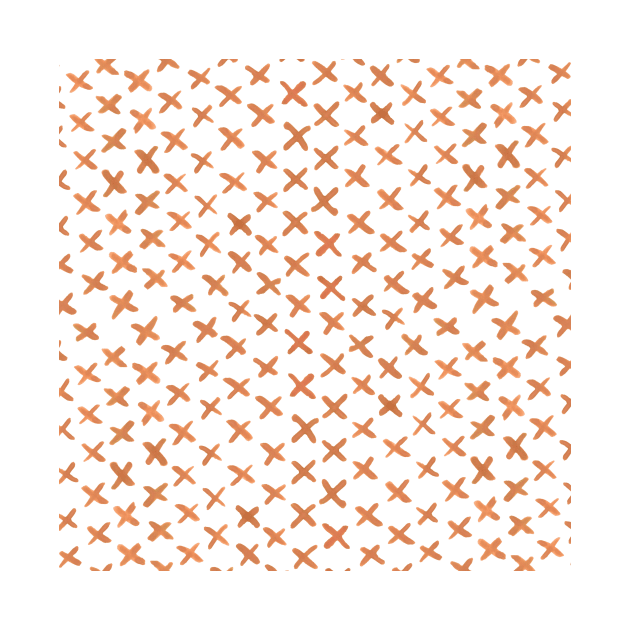 Watercolor x pattern - orange by wackapacka