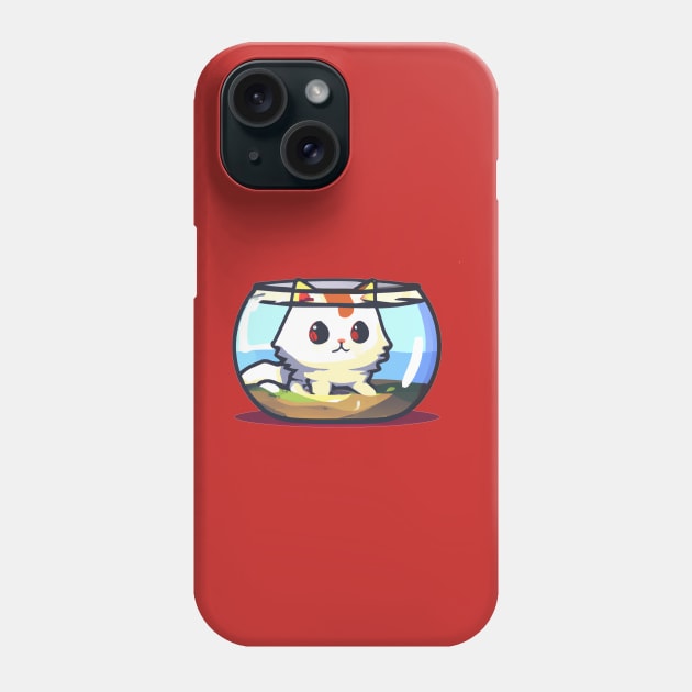 CAT IN FISHBOWL Phone Case by MGphotoart