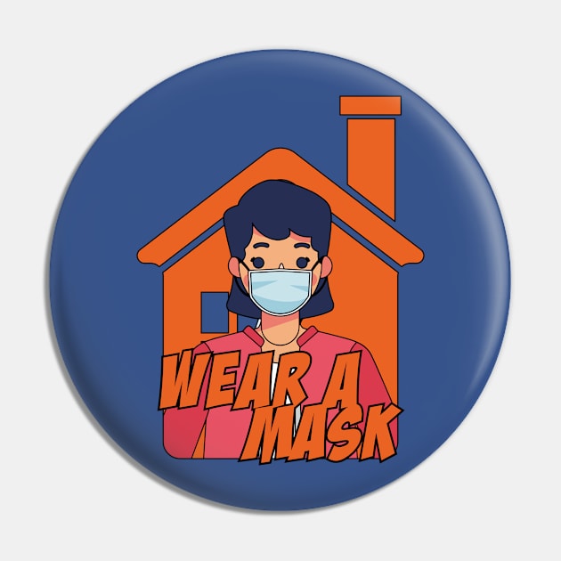 Wear A Mask Pin by sagitarius