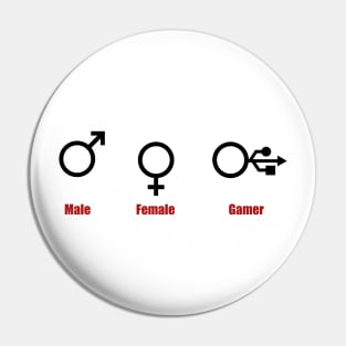 Male Female Gamer Pin