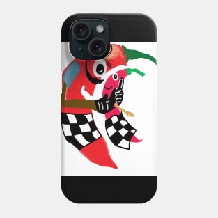 big red chilli cartoon character Phone Case