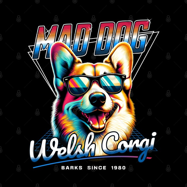 Mad Dog Welsh Corgi by Miami Neon Designs