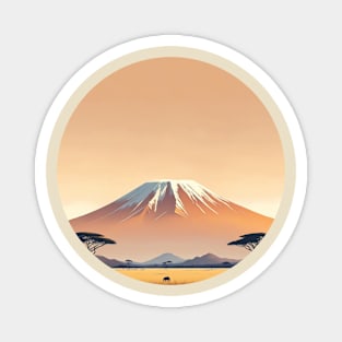 Minimalist Kilimanjaro: African Adventure T-shirt Magnet