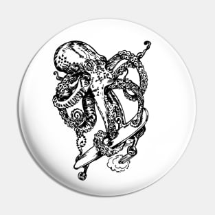 SEEMBO Octopus Skater Skateboarding Skateboard Skating Skateboarder Pin