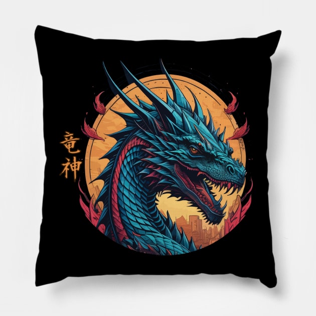 Ryujin Dragon Pillow by DeathAnarchy